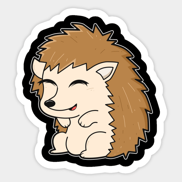 The Little Hedgehog Sticker by Imutobi